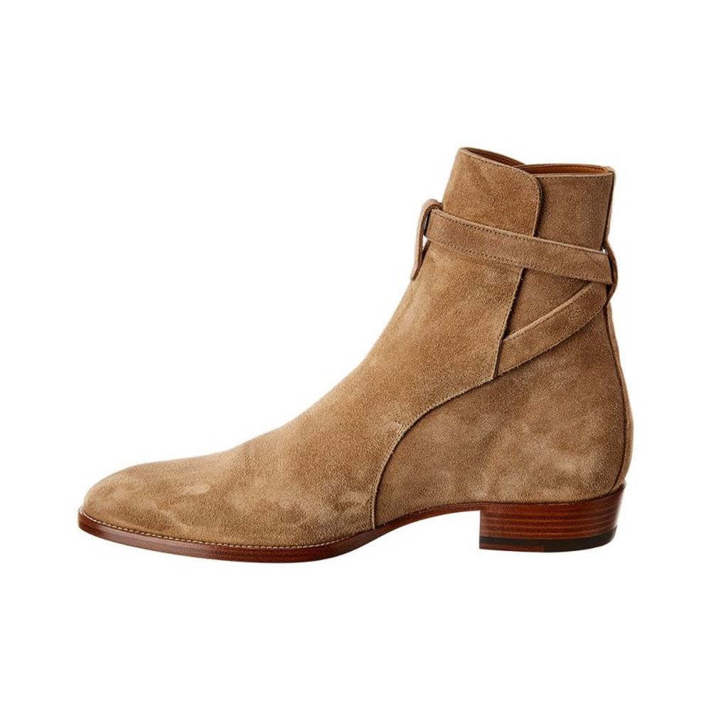 Saint Laurent Wyatt Jodhpur Suede Boot, Brown - Picture 2 of 5